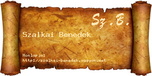 Szalkai Benedek névjegykártya